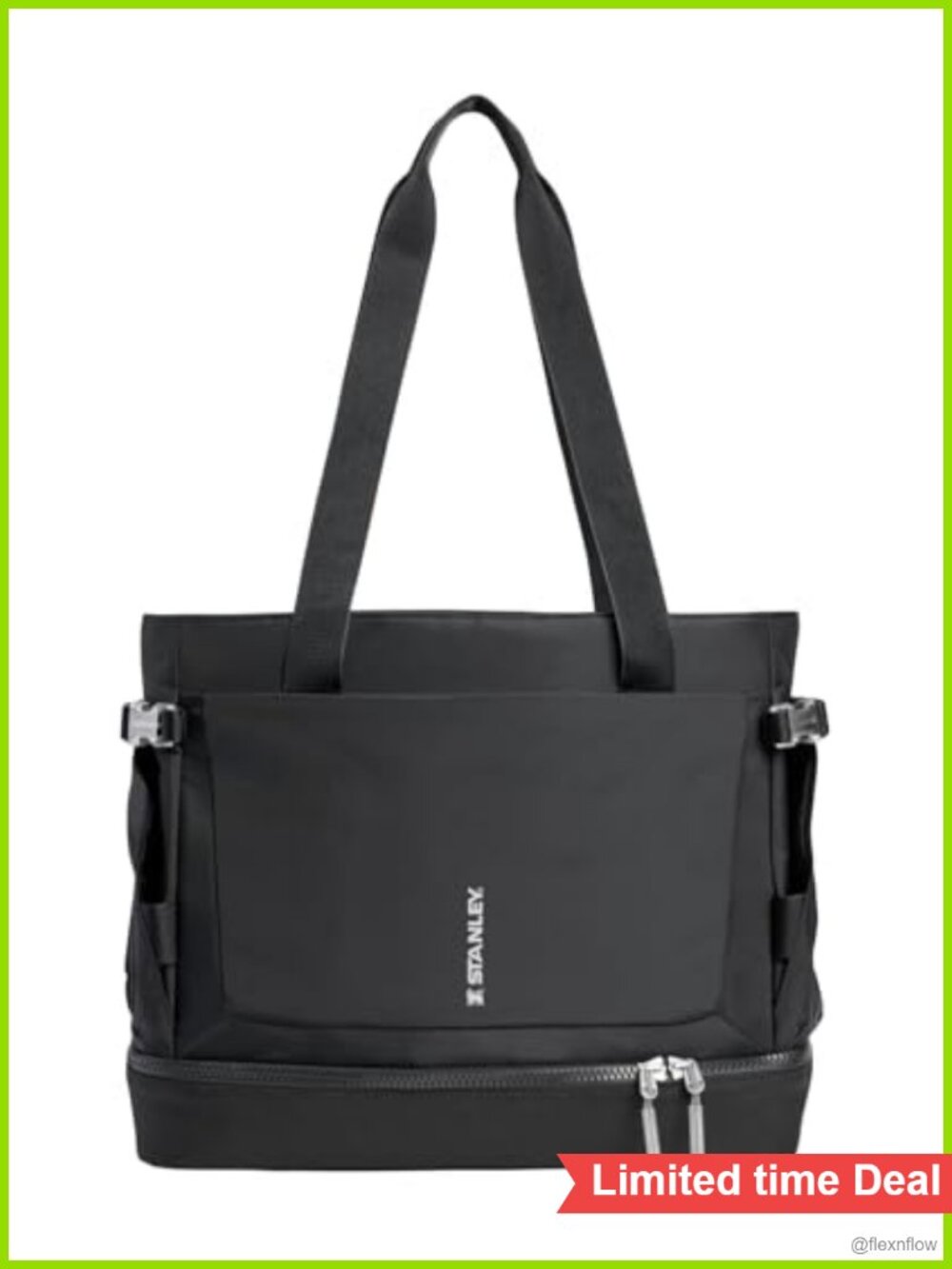 Vitalize Tote - Laptop Sleeve, Expandable Bottom, Water Bottle Pockets